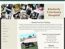 Tablet Screenshot of kimberlyvethospital.com